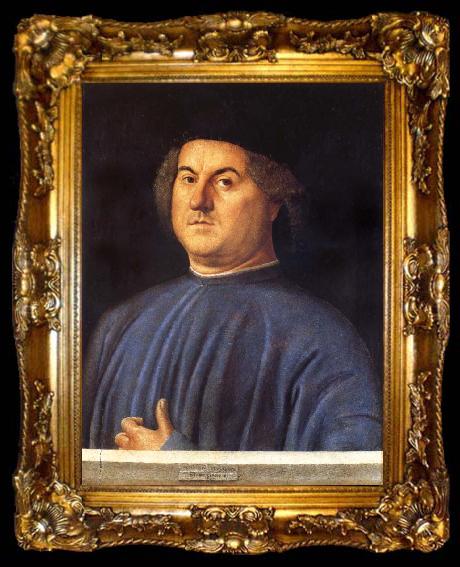 framed  VIVARINI, Alvise Portrait of A Man, ta009-2
